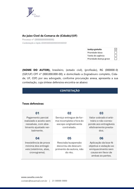 Amostra: Contestação