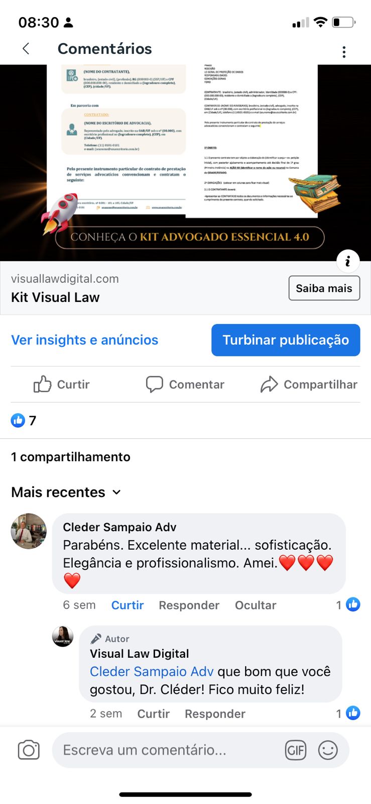 Depoimento de Cleder II sobre o Kit Advogado Essencial