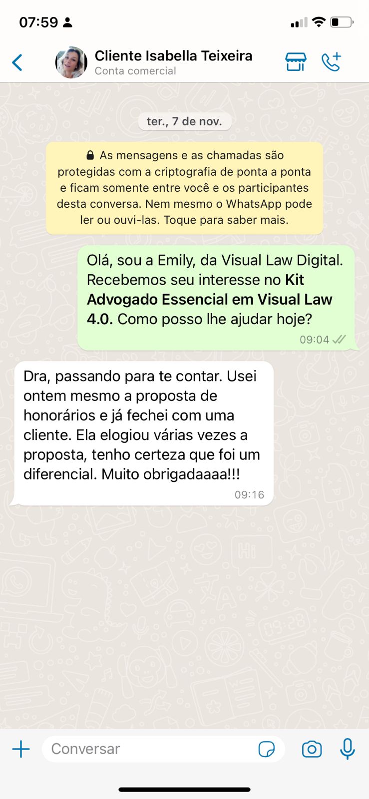 Depoimento de Isaballa sobre o Kit Advogado Essencial