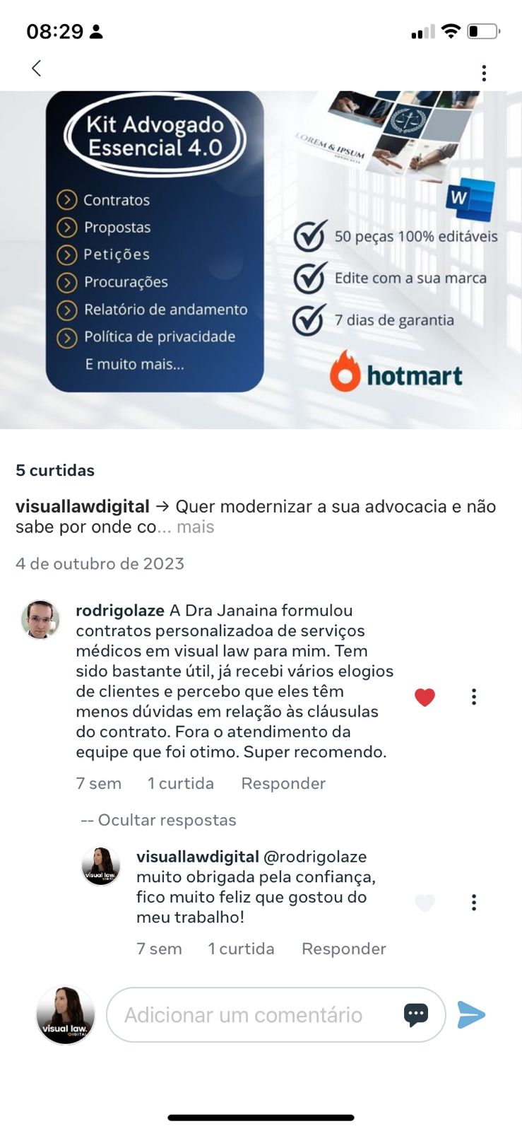 Depoimento de Rodrigo Laze sobre o Kit Advogado Essencial