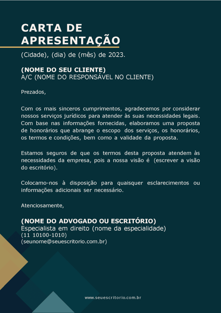 Proposta de honorários