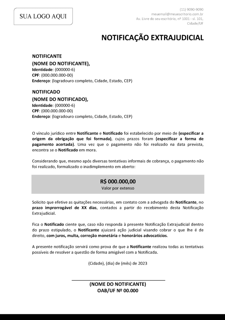 Notificação extrajudicial-Clean